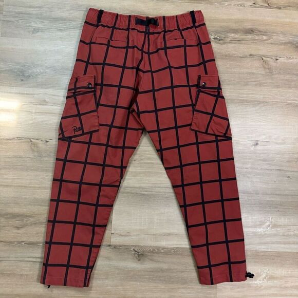 Nike x Patta Men XL Mars Stone Cargo Pants Red Black Windowpane Plaid Streetwear - Picture 6 of 7